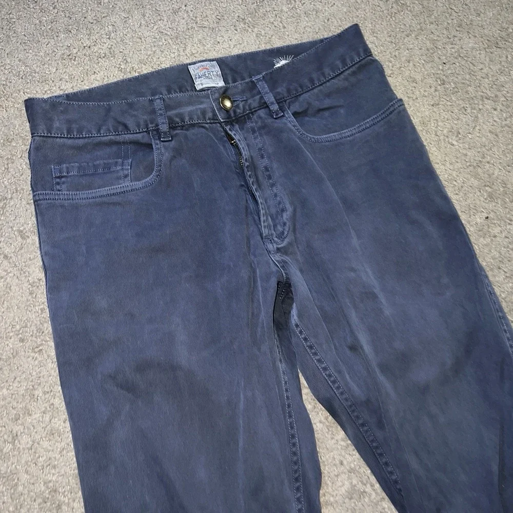 Faherty Comfort Twill 5 Pocket Stretch Pants In Blue Men's 30x30